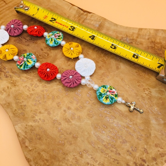 Handmade fabric Rosary - Picture 3 of 6